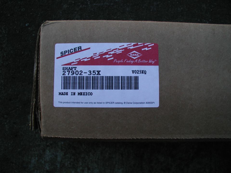 New spicer right inner shaft.