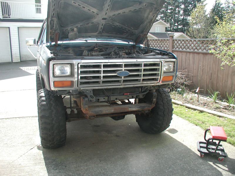 Grille and headlight surrounds installed.