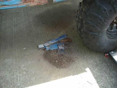 1985 Ford Bronco - The pile of mud that came out of the drivers side.