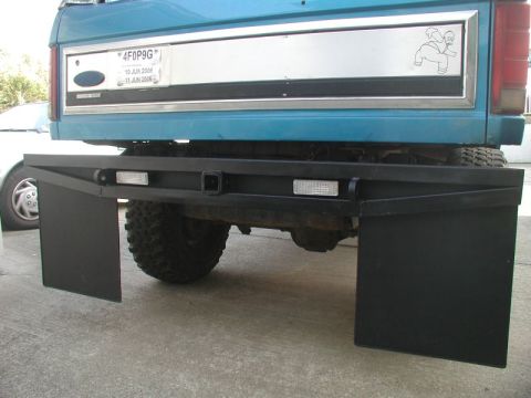 1985 Ford Bronco - I decided that I liked the "look" of how the rubber filled in the bumper, so I put rubber stips all along the backside.