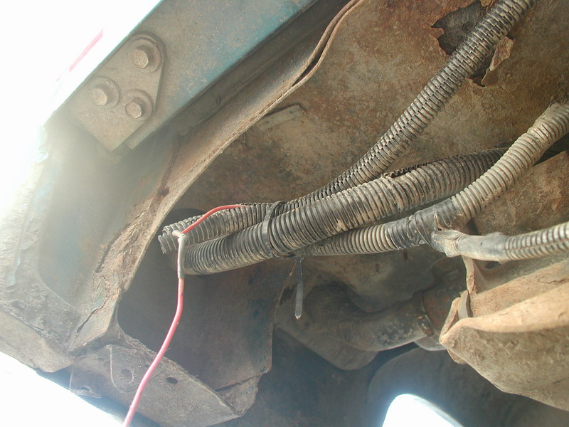 Close up of the left rear fender.