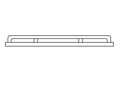 1985 Ford Bronco - This is a diagram of a roof rack, not a vehicle.