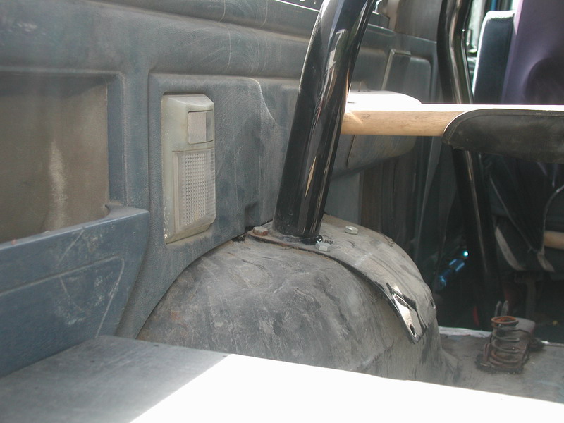 Interior, left fender well.