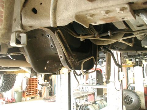 1985 Ford Bronco - The factory power steering cooler will be plumbed into an aftermarket cooler.