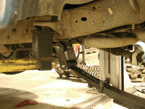 1985 Ford Bronco - The plan was to box the frame and mount Ford Super-Duty shackle eyes underneath.