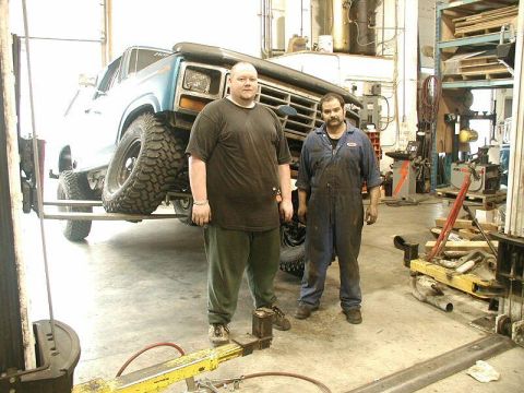 1985 Ford Bronco - Me (left) and Doug.