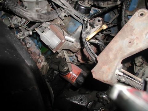 1985 Ford Bronco - Motor mostly back together. Stock P/S removed