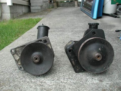 1985 Ford Bronco - left - Ford pump right - Saginaw pump