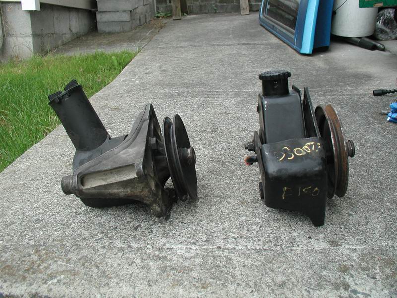 left - Ford pump right - Saginaw pump