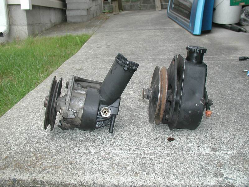 left - Ford pump right - Saginaw pump
