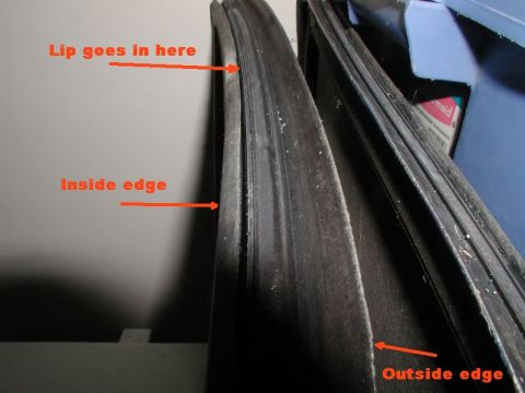 1985 Ford Bronco - The lip goes in the noted channel.