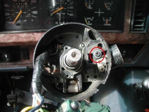 1985 Ford Bronco - Put the retaining block back in and snug up the screw.