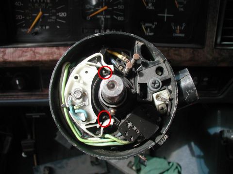 1985 Ford Bronco - Slide the signal switch on and tighten the two screws.