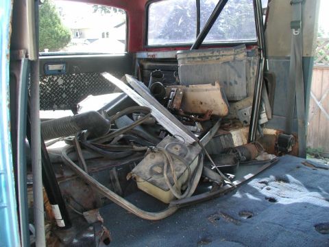 1985 Ford Bronco - The building pile of small parts inside Blue.