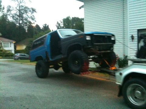 1985 Ford Bronco - The new owner sent his guy to pick up Blue tonight. I didn't have time to grab my camera, so iPhone pictures will have to do.