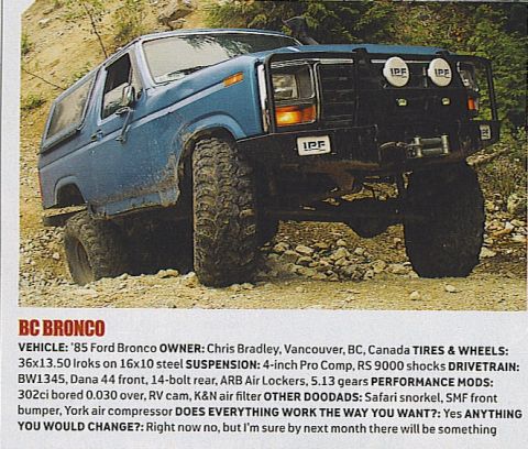 1985 Ford Bronco - June 2008, 4Wheel & Off-Road's "Reader's Rides", page 18: