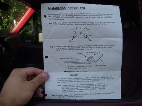 1985 Ford Bronco - Here some pictures of a TTB Dana44 skid plate that I found on the interenet many years ago. Apparently it was a production item at one time.