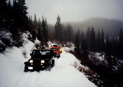 1985 Ford Bronco - This was the end of the road. The snow was too deep to go further.