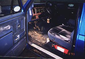 1985 Ford Bronco - Here is what the Bronco looked like afterwards. Of course it rained all the way home, so a lot of the mud was washed away.