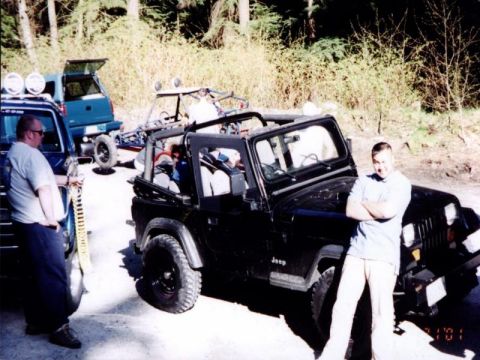 1985 Ford Bronco - Ed striking a pose with his new YJ.