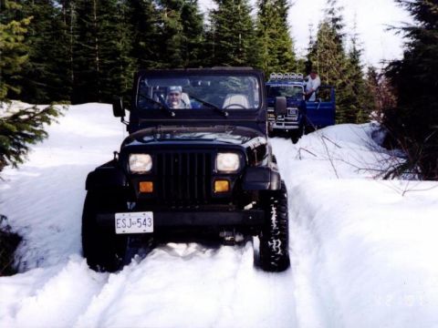 1985 Ford Bronco - A little bit of snow.