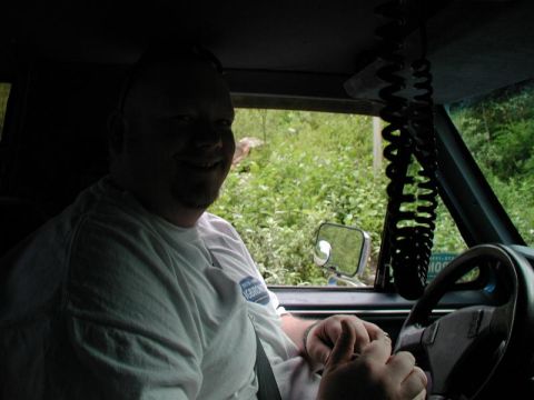1985 Ford Bronco - Me suffering the consequences of having a camera in the truck.