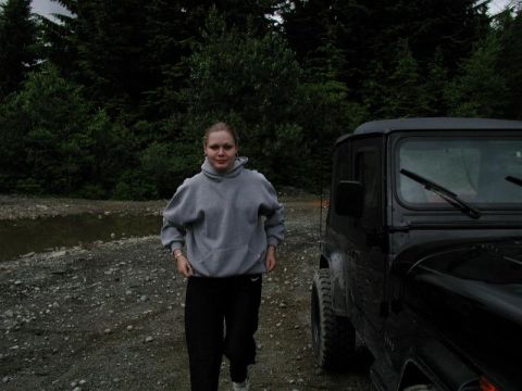 1985 Ford Bronco - Jenine (not sure what she is doing).