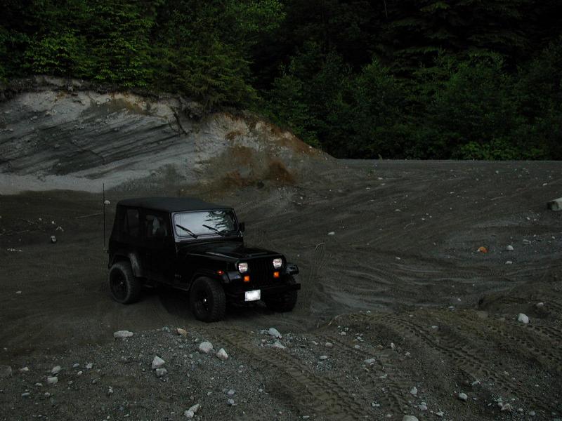 Ed playing in the gravel pit.