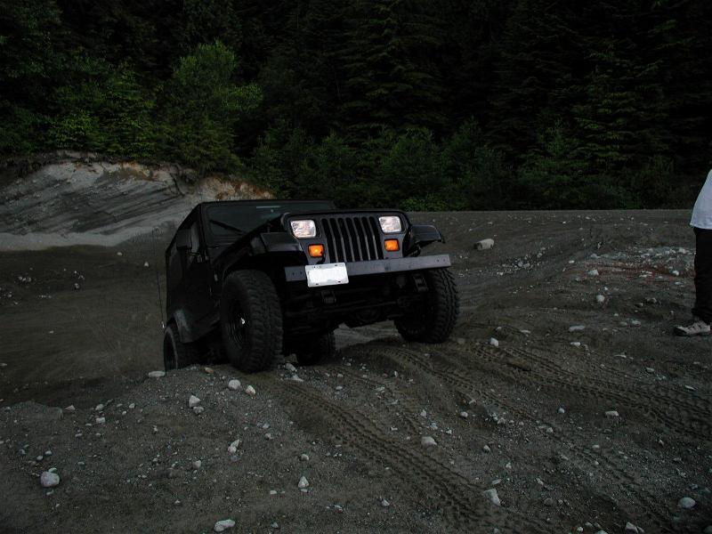 Ed playing in the gravel pit.
