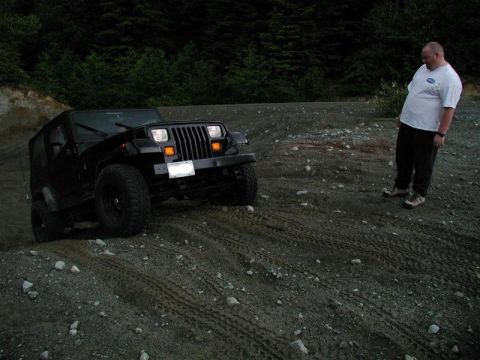 1985 Ford Bronco - Ed playing in the gravel pit.
