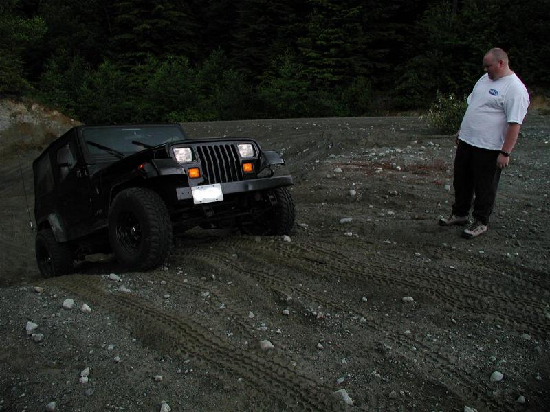 Ed playing in the gravel pit.