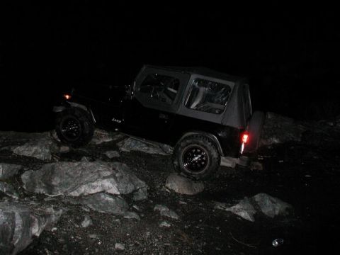 1985 Ford Bronco - Ed driving up the edge of the look out.