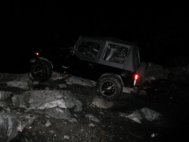 Ed driving up the edge of the look out.