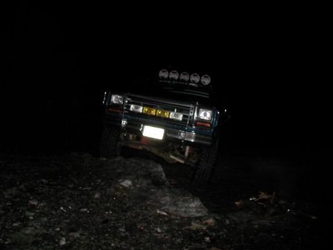 1985 Ford Bronco - Me driving up the other rock.