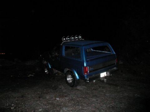 1985 Ford Bronco - Me driving up the other rock.