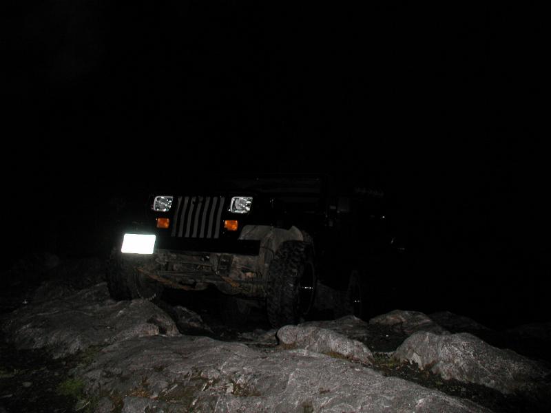 Ed driving up the edge of the look out.
