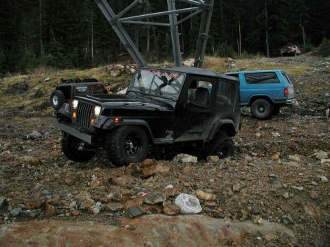 1985 Ford Bronco - Ed flexing.