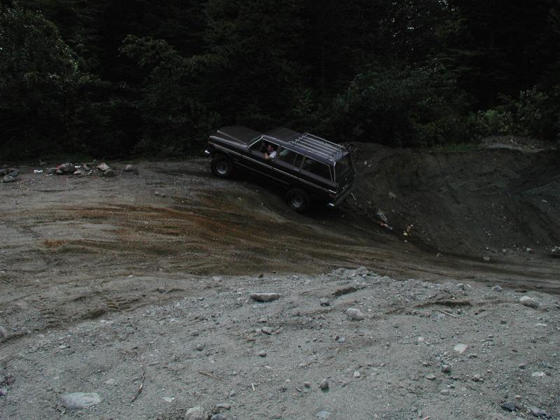 Dave playing in the gravel pit.