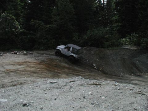 1985 Ford Bronco - Pete playing in the gravel pit.