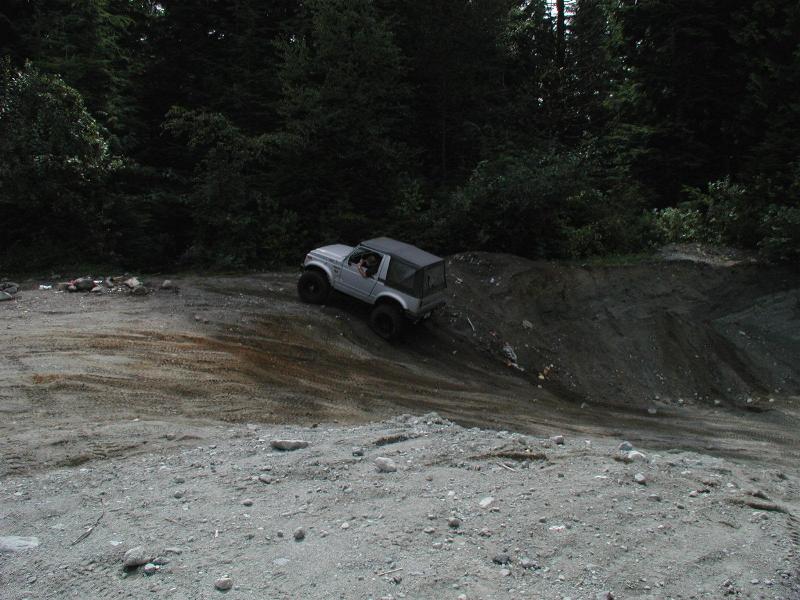 Pete playing in the gravel pit.