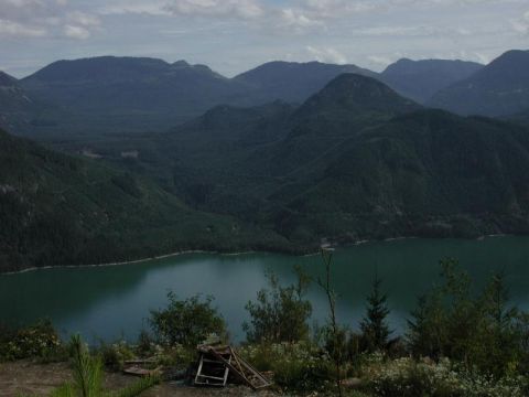 1985 Ford Bronco - From the lookout; looking East across Stave Lake.