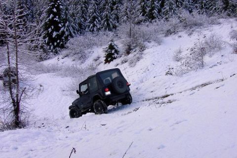 1985 Ford Bronco - Ed gracefully slides down.