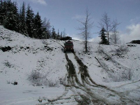1985 Ford Bronco - Doug sliding down.