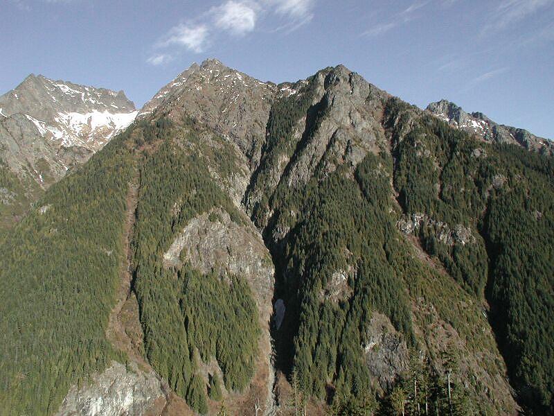 This is looking straight across the valley at Welch Peak.