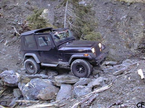 1985 Ford Bronco - He crosses the creek.