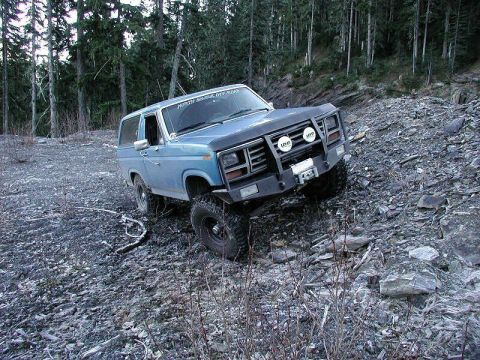 1985 Ford Bronco - Blue doing a little posing.
