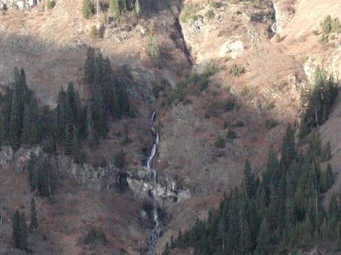 1985 Ford Bronco - Testing the zoom on the camera. This is a waterfall lower down in the valley.