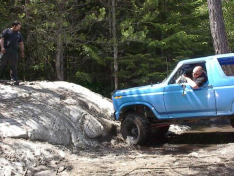 1985 Ford Bronco - Me attempting it.