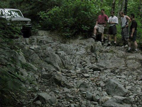 1985 Ford Bronco - Barry coming down the steps.