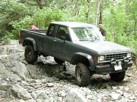 1985 Ford Bronco - Barry coming down the steps.